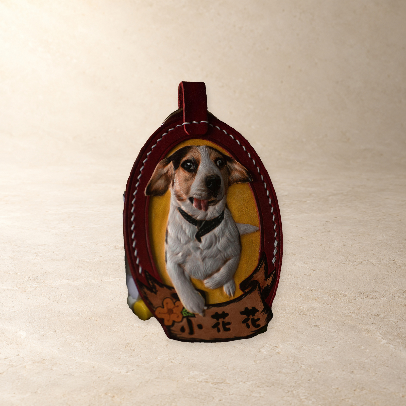 红色猫咪椭圆车挂第3张图片