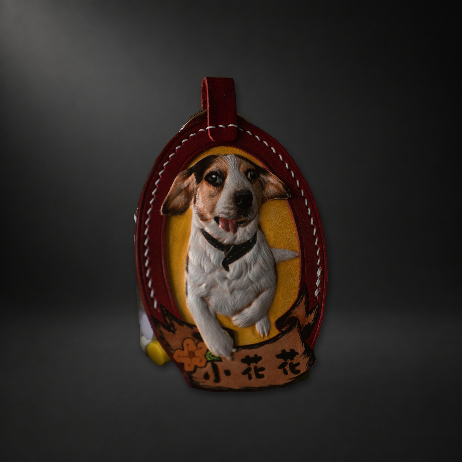 红色猫咪椭圆车挂第2张图片