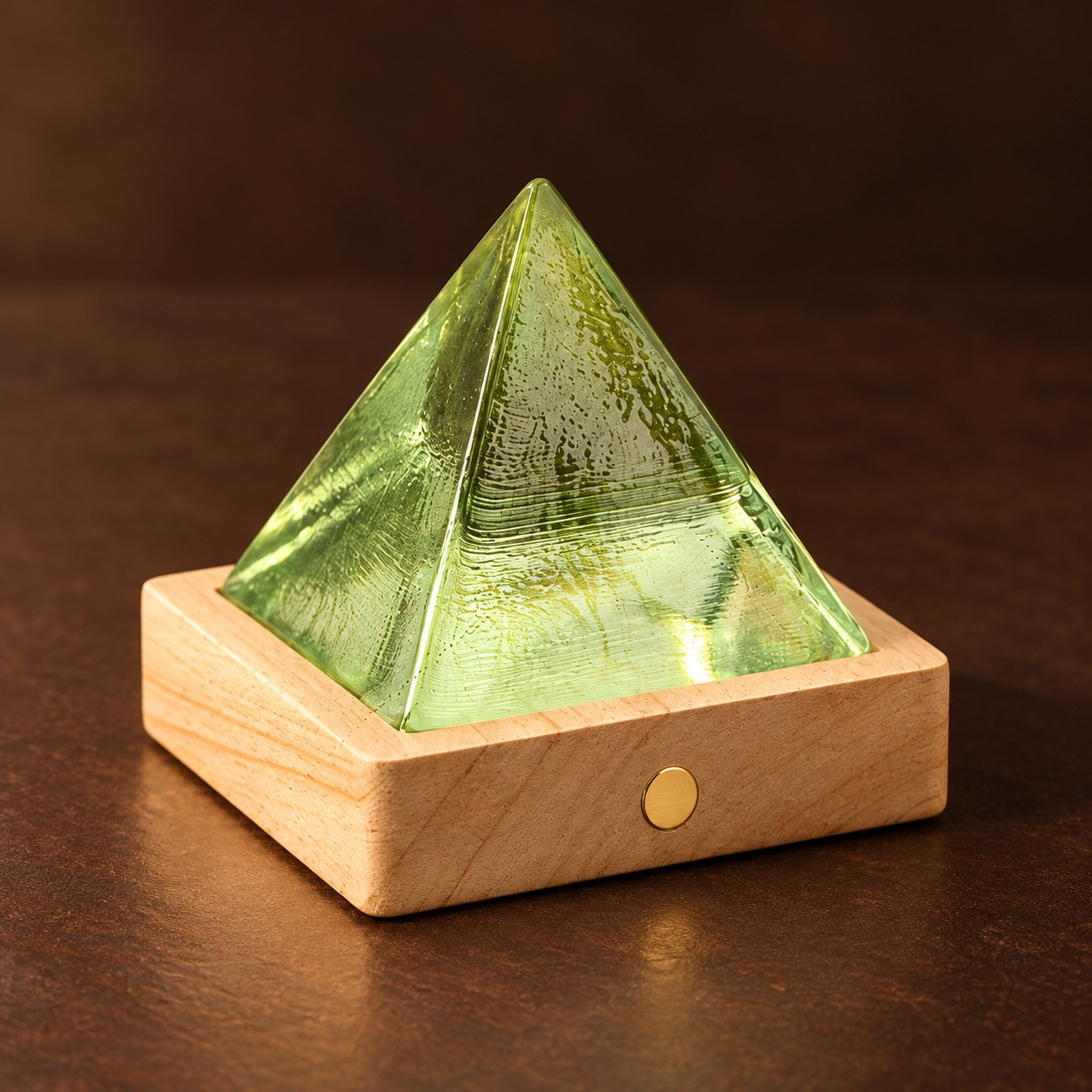 晶石摆件(绿色金字塔)第3张图片
